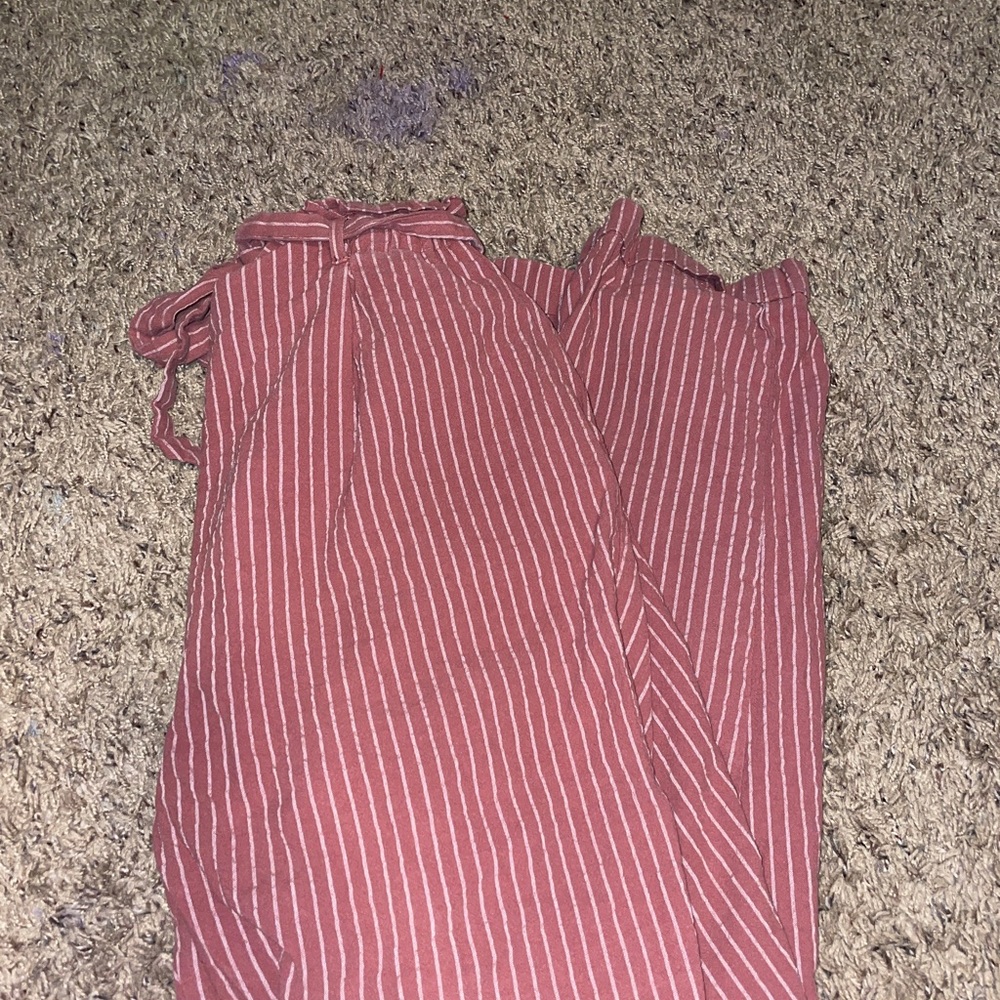 super cute pink striped pants, perfect condition